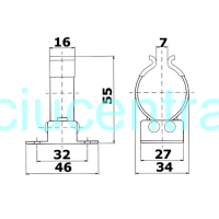 Nerūdijančio plieno laikiklis 30-35 mm Nerūdijančio plieno laikiklis 30-35 mm